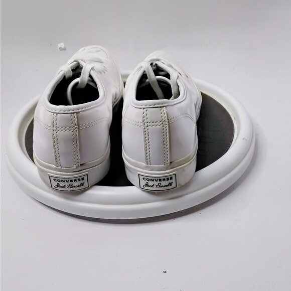 Converse Jack Purcell White Low-Top Unisex Sneakers 8E 2002 M88 Leather Upper Ru - Picture 6 of 7